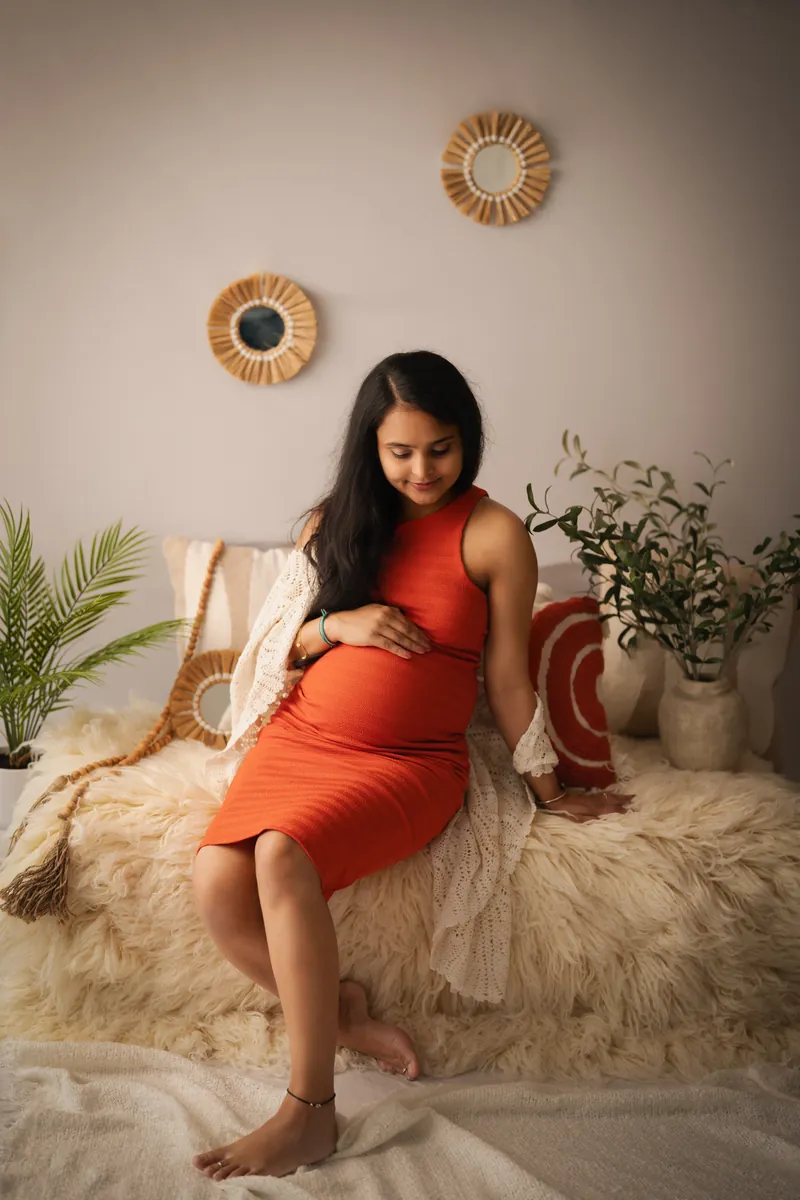 Fine-art maternity portrait celebrating the season of waiting · 09