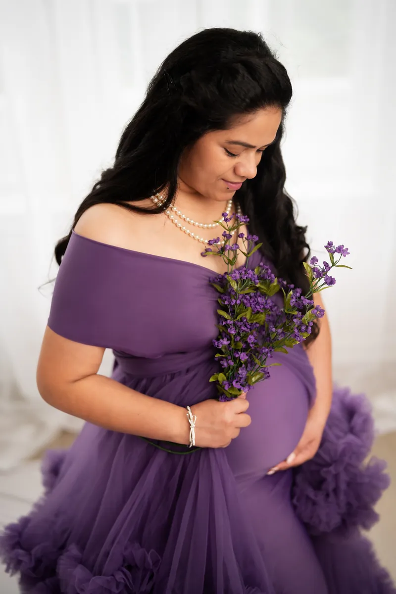 Fine-art maternity portrait celebrating the season of waiting · 19
