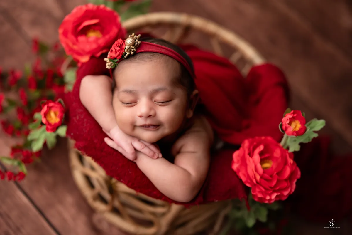 Carefully styled newborn portrait preserving the smallest days · 22